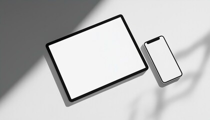 Poster - Mockup Template for Different Screen Sizes - Monitor, Tablet and Phone - Application Design, Web Design and User Interface Design - Asset for Presentation of Graphic Design and Portfolio