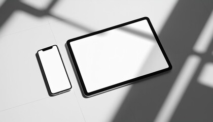 Poster - Mockup Template for Different Screen Sizes - Monitor, Tablet and Phone - Application Design, Web Design and User Interface Design - Asset for Presentation of Graphic Design and Portfolio