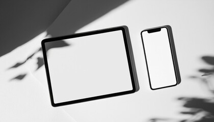 Poster - Mockup Template for Different Screen Sizes - Monitor, Tablet and Phone - Application Design, Web Design and User Interface Design - Asset for Presentation of Graphic Design and Portfolio