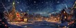 night city in winter
