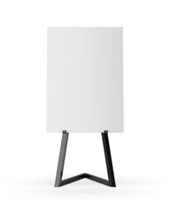 Wall Mural - blank free standing poster display holder metal stand. 3d illustration.