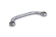 High angle view of single curved ring wrench or spanner isolated on white background with clipping path.