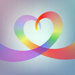  LGBT Pride Color Line Heart. Rainbow colors, LGBTQ Community, Celebration, Euality, Diversity