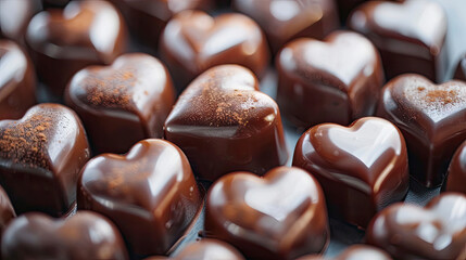 Heart shape chocolate background