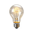 © Zeeshan - 3D Lightbulb on white background. Light Bulb Brain