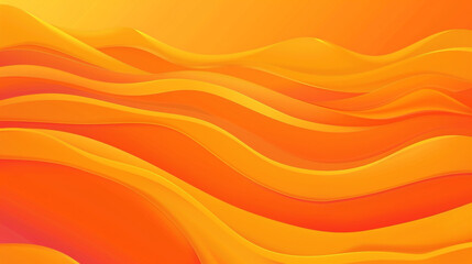 Wall Mural - Vibrant Orange Minimal Wave Vector Background with Luxurious Gloss Finish.