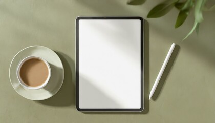 Poster - Tablet Mockup for Application Presentation, Web Design or User Interface Design - Template for Representation and Presentation of Design 