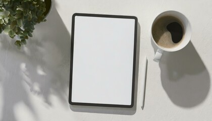 Poster - Tablet Mockup for Application Presentation, Web Design or User Interface Design - Template for Representation and Presentation of Design 