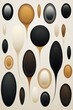 Soft to dark ovals, repeating sequence, flat style, illustration, white base ,  high resolution