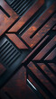 Geometric patterns with a combination of dark and rust tones.