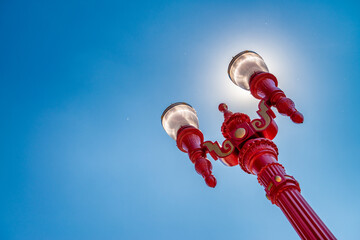 Sticker - Portland, Oregon. City streets lamp