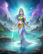 As The Consort Of Vishnu The Preserver God Lakshmi Also Represents The Aspect Of Wealth That Sustains Life And The Order Of The Universe Accompanying Vishnu In All His Incarnations