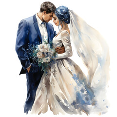 Wall Mural - bride and groom