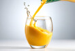 mango smoothie in a glass
