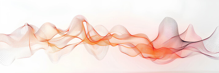 Poster - Abstract colored smooth lines on a white background, banner.