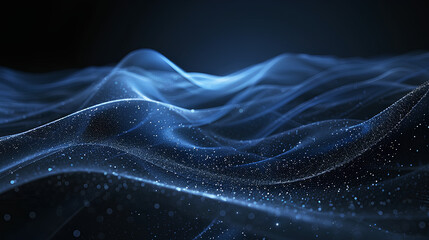 Poster - Blue modern abstract background design, dotted graphic lines.