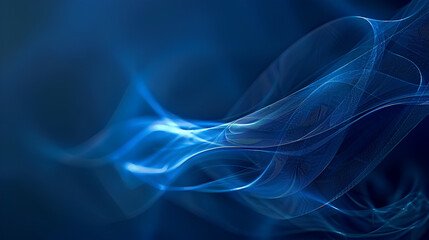Poster - Abstract white haze on a blue background.