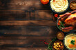 food ingredients and spices banner with copy space