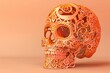 Intricate sugar skulls with filigree patterns 3D model.