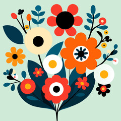 Sticker - bouquet cute background art