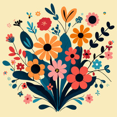 Sticker - bouquet cute background art