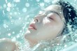 Serene Beauty: Woman Bathing in Dreamy Atmosphere
