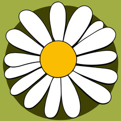 Sticker - daisy background art high