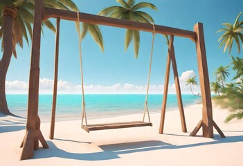 Poster - hammock on the beach