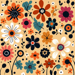 Sticker - floral cute background art