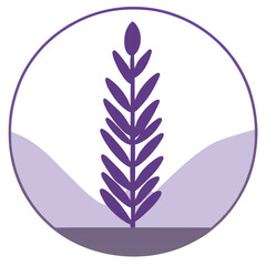 Sticker - lavender background art hig