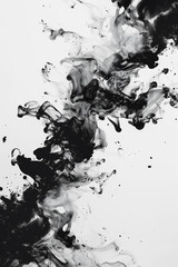  Abstract ink blots, featuring organic shapes and fluid patterns. Abstract ink blot textures offer a playful and artistic backdrop, ideal for conveying creativity 