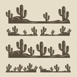 Mexican cactus and aloe. Desert spiny plant, mexico cacti flower and tropical home plants isolated vector collection