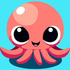 Sticker - octopus background art