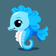 Sticker - seahorse background art