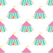 seamless pattern with circus tent