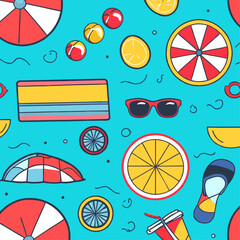 Sticker - summer cute background art