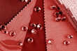 close up of the Diamonds on red fabric