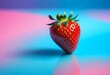 Strawberry Illustration Digital Fruit Painting Isolated Background Graphic Vegan Healthy Food Design