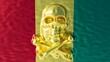 Luminous Skull on Guinea Flag - A Symbol of National Pride and History