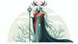 Hel goddess. Norse pagan woman deity of underworld