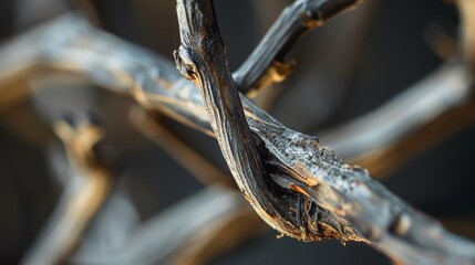 Canvas Print - Close-up branch small leaves