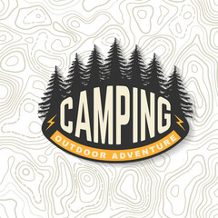 Wall Mural - camping outdoor adventure. vector. the images are created without the use of any artificial intellig