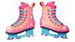 Ice skates pair. Figure skating boots laced shoes w