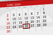Calendar 2024, deadline, day, month, page, organizer, date, June, wednesday, number 26