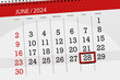 Calendar 2024, deadline, day, month, page, organizer, date, June, friday, number 28