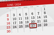 Calendar 2024, deadline, day, month, page, organizer, date, June, thursday, number 27