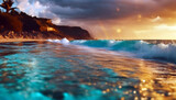 Fototapeta  - landscape sea sea turquoise sunset Beautiful rainbow