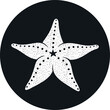 Starfish logo. Isolated starfish on white background