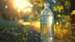 A water bottle gleams under the gentle sun, beckoning refreshment.