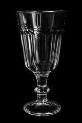 Canvas Print - Clean wineglass on black